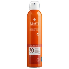 Rilastil Sun System, transparentno zaščitno pršilo za zaščito pred soncem za telo - ZF30 (200 ml)