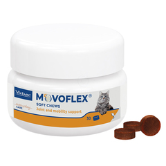 Movoflex Virbac, mehke žvečilke za podporo sklepom in gibljivosti za mačke (30 žvečilk)