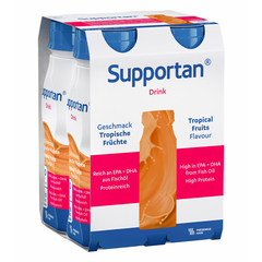 Supportan Drink, napitek - okus: tropski sadeži (4 x 200 ml)