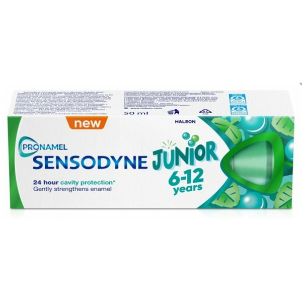 Sensodyne Pronamel Junior 6-12, zobna pasta za otroke - okus bubble mint (50 ml) 