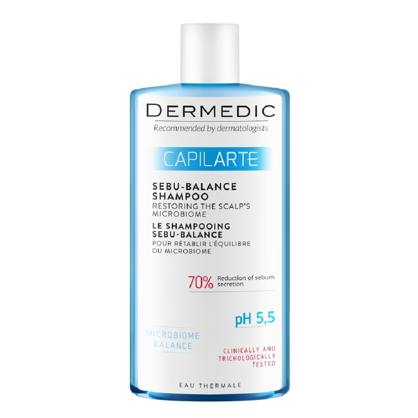 Dermedic Capilarte Sebu-Balance, šampon za obnovo mikrobioma lasišča (300 ml)
