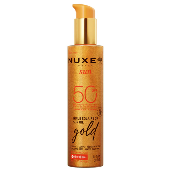 Nuxe Sun Oil Gold, olje z bleščicami za obraz in telo - ZF 50 (150 ml) 