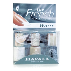 Mavala, set za francosko manikiro - bela (3 x 5 ml)