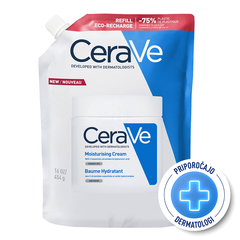 CeraVe, vlažilna krema za obraz in telo - Refill (454 g)