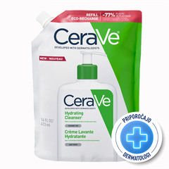 CeraVe, vlažilna čistilna emulzija za obraz za normalno do suho kožo - Refill (473 ml) cena