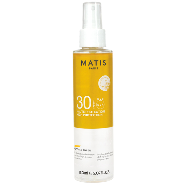 Matis Sun BiPHase, vodoodporen sprej za zaščito pred soncem za obraz in telo z anti-aging delovanjem - ZF30 (150 ml)