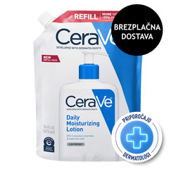 CeraVe, vlažilni losjon za telo za suho do zelo suho kožo - Refill (473 ml)