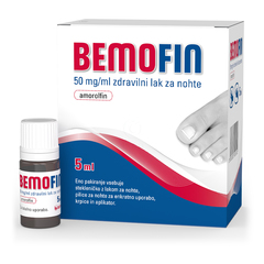 Bemofin 50 mg/ml, zdravilni lak za nohte (5 ml)