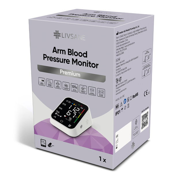 Livsane, merilnik krvnega tlaka - Premium model (1 komplet)