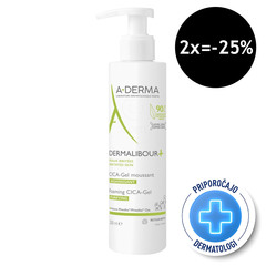 A-Derma Dermalibour+, peneči cica gel (200 ml)