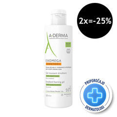 A-Derma Exomega Control, emolientni čistilni gel (500 ml)