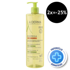 A-Derma Exomega Control, emolientno čistilno olje za tuširanje (750 ml)