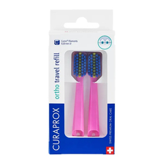 Curaprox Ortho, refill za potovalni set - roza (2 nadomestni glavi)