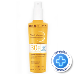 Bioderma Photoderm, nevidno pršilo za telo in obraz - ZF30 (200 ml)