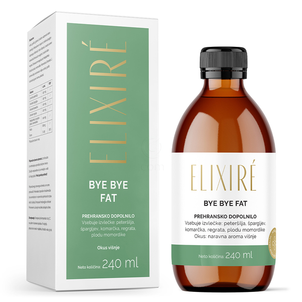 Elixire Bye Bye Fat, tekočina z okusom višnje (240 ml)