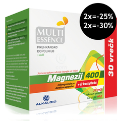 Multi Essence Magnezij 400 + B kompleks, mikrogranule - vrečke (30 vrečk)