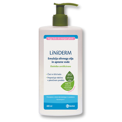 Liniderm, emulzija olivnega olja in apnene vode - plastenka s pumpico (480 ml)