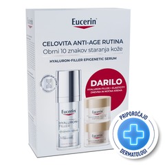 Eucerin Hyaluron Filler Epigenetic, anti-age paket za obraz (30 ml + 2 x 20 ml)