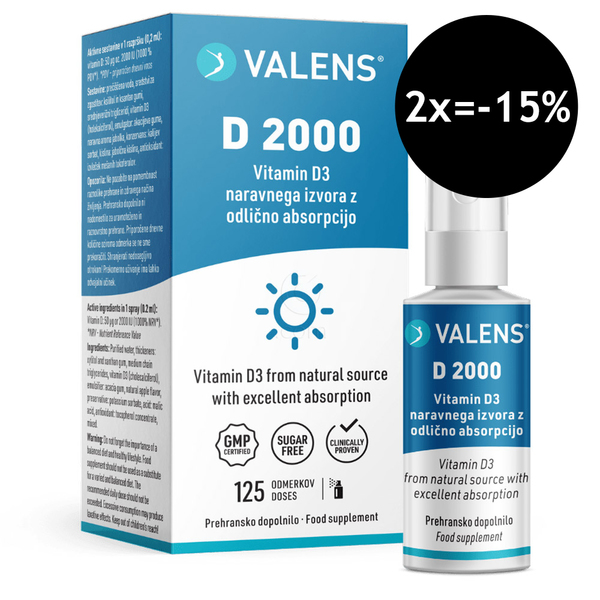 Valens D 2000, ustno pršilo (25 ml)