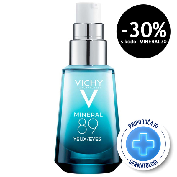 Vichy Mineral 89 Eyes, koncentrat za področje okoli oči (15 ml)