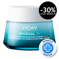 Vichy Mineral 89 Riche, bogata krema za 72-urno intenzivno vlaženje suhe do zelo suhe kože (50 ml)