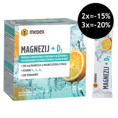 Magnezij + D3 Medex, instant napitek (20 vrečk)