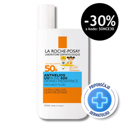 LRP Anthelios UVMUNE 400 Dermo Pediatrics, nevidni fluid za zaščito pred soncem za otroke - ZF50+ (50 ml)