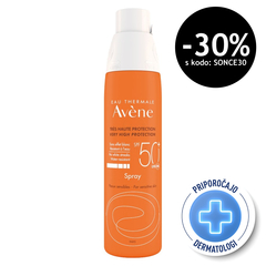 Eau Thermale Avene Sun pršilo z zelo visoko zaščito pred soncem - ZF50+ (200 ml)