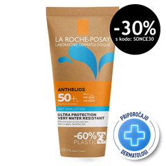 LRP Anthelios Wet Skin, losjon za zaščito pred soncem za mokro in suho kožo - ZF50+ (200 ml)