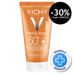 Vichy Capital Soleil BB Dry Touch, obarvani fluid za obraz - ZF50+ (50 ml)