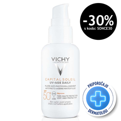 Vichy Capital Soleil, UV-AGE neobarvan dnevni fluid za obraz - ZF50+ (40 ml)