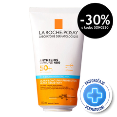 LRP Anthelios UVMUNE 400, vlažilno mleko za zaščito pred soncem - obraz in telo - ZF50+ (150 ml)