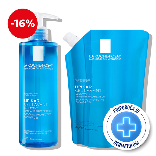 LRP Lipikar, protokol -gel lavant + eco refill (2 x 400 ml)