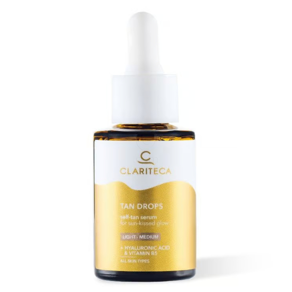 Clariteca Tan Drops, samoporjavitvene kapljice za obraz - light medium (30 ml)
