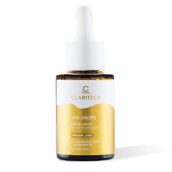 Clariteca Tan Drops, samoporjavitvene kapljice za obraz - medium dark (30 ml)