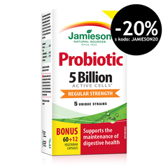 Jamieson Probiotic 5 milijard, vegetarijanske kapsule (72 kapsul)