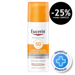 Eucerin Sun Photoaging Control, fluid za obraz v odtenku Medium - ZF50+ (50 ml)