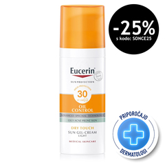Eucerin Sun Oil Control, kremni gel za zaščito obraza - ZF 30 (50 ml)