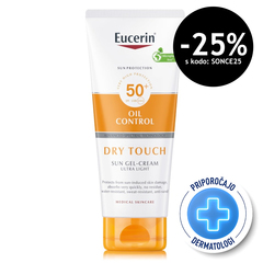 Eucerin Sun Oil Control Dry Touch, kremni gel za zaščito pred soncem - ZF50+ (200 ml)
