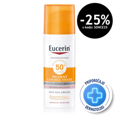Eucerin Sun Pigment Control Tinted, obarvan fluid za zaščito pred soncem - light - ZF50+ (50 ml)