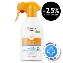 Eucerin Sun Kids, Sensitive Protect zaščitni sprej za otroke - ZF50+ (250 ml)