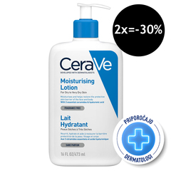 CeraVe, vlažilni losjon za telo za suho do zelo suho kožo (473 ml)