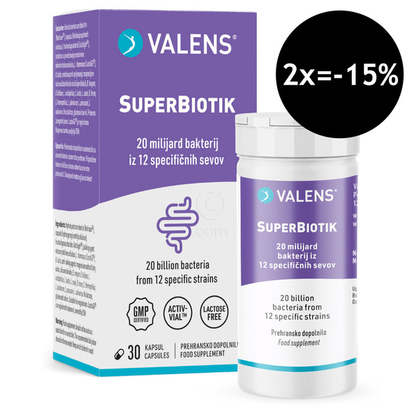 Valens SuperBiotik, kapsule (30 kapsul)