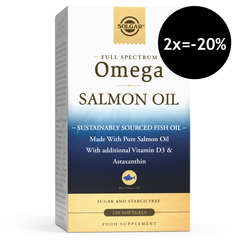 Solgar Full Spectrum Omega Salmon Oil, mehke kapsule (120 kapsul)