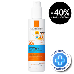 LRP Anthelios UVMUNE 400 Dermo Pediatrics, nevidno pršilo za zaščito pred soncem za otroke - ZF50+ (200 ml)