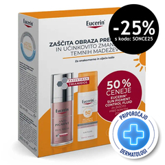 Eucerin Sun, paket proti hiperpigmentaciji in za zaščito pred soncem - ZF50+ (30 ml + 50 ml)