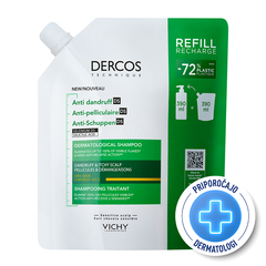 Vichy Dercos, šampon proti prhljaju za suhe lase - eko refill (390 ml)