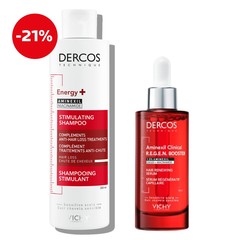 Vichy Dercos, protokol proti izpadanju las za zmanjšanje izpadanja las in spodbujanje rasti obstoječih las (200 ml + 90 ml) 