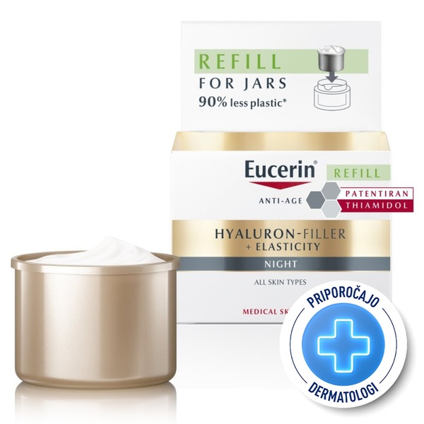 Eucerin Hyaluron-Filler + Elasticity, refill nočna krema (50 ml)