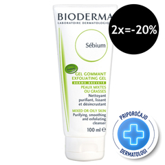 Bioderma Sebium, čistilni gel s piling učinkom (100 ml)